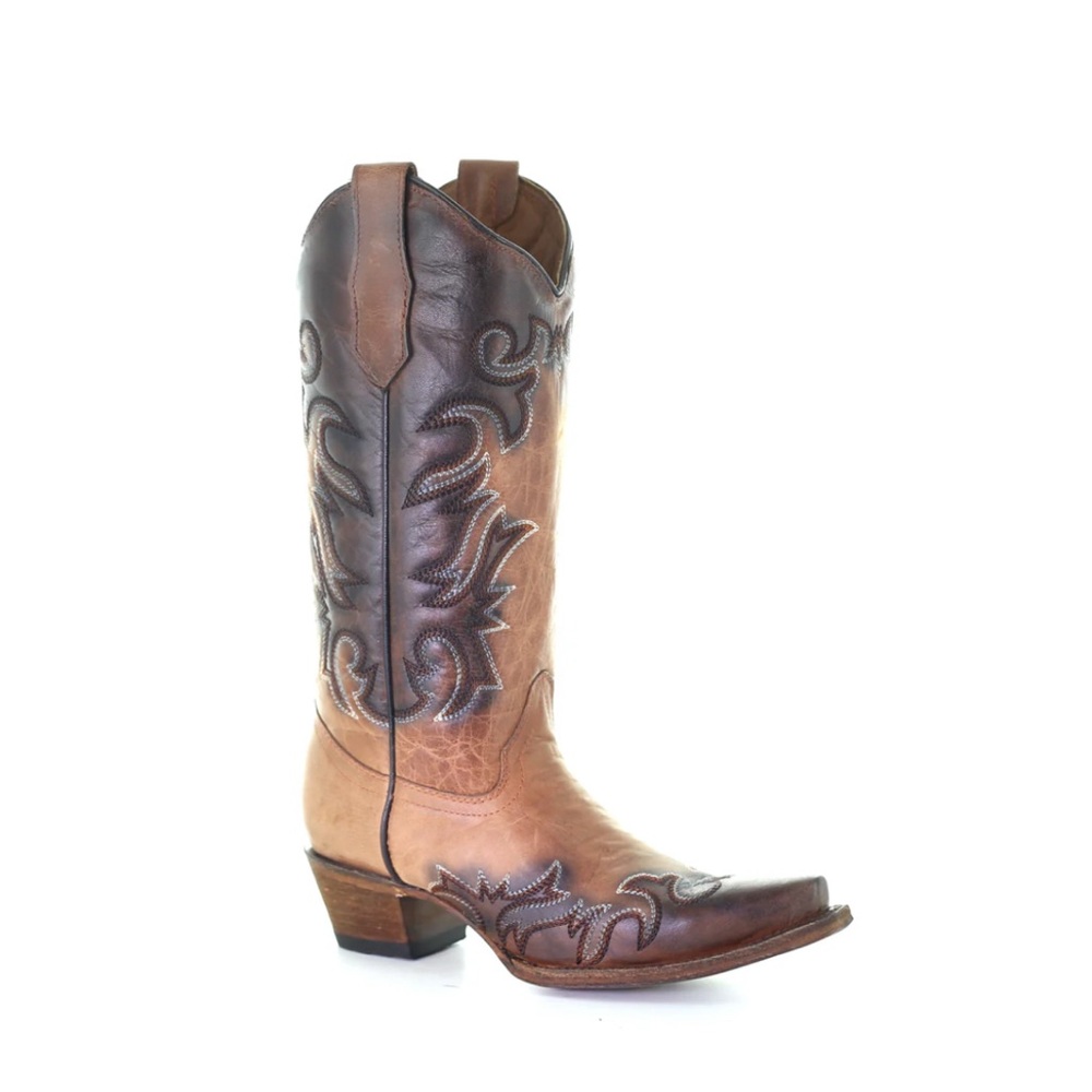 Brown and Tan Western Boots